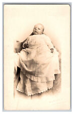 Postcard Baby Girl In Long Dress RPPC Real Photo Postcard picture