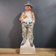 1969 Casual Indian Lionstone Whiskey Porcelain Decanter Cowboy Figurine picture