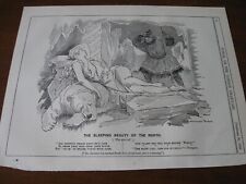 1896 Original POLITICAL CARTOON - Explorer NANSEN Reaches NORTH POLE Beauty picture