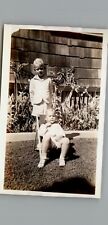 Antique 1940's Chilling With Big Brother Black & White Photography Photos picture