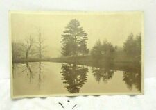 RPPC Real Photo Postcard Unknown Landscape Trees Water Reflections picture