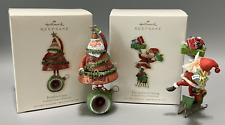 Lot of 2 Hallmark Ornaments A Santa Claus Christmas Twinkle Claus/Spirit Giving picture
