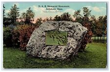 1914 D. A. R. Memorial Monument Attleboro Massachusetts MA Antique Postcard picture