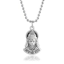 Silver Plated Brass Lord Hanuman Hindu God With Jai Sree Ram Pendant picture