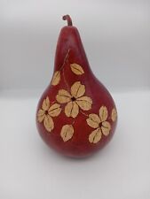 Vintage Intricate Hand Carved Scrimshaw Gourd Artist Signed Dogwood Flowers 10
