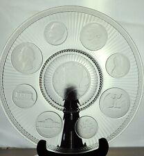Vintage Collector Plate Crystal Coins Imperial Glass    1964 US Coins Numismatic picture
