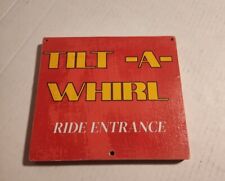 Vintage Wooden Sign Tilt A Whirl Carnival Fairs Amusement Rides picture