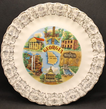 Vintage Georgia State Souvenir Collector Plate 9.25