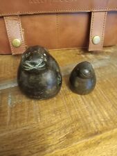 Vintage Bronze Japanese Figural Bells Rabbitt And Bunny  picture