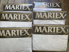 6 New in package Vintage MARTEX Full Fitted & Flat Bed Sheets in White picture