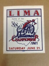 2 Lima Ohio AMA National Championship 1988 Sticker  INV-B26 picture