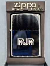 Vintage 1983 RJR Logo RJ Reynolds High Polish Chrome Zippo Lighter NEW Rare picture