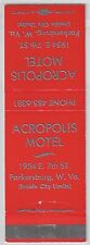 Acropolis Motel Parkersburg W. Va. FS Empty Matchbook Cover picture