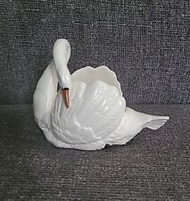  Vintage Swan Figurine Mini  Bowl Florence Italy porcelain sculpture goose  picture