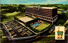 Newton MA- Massachusetts Holiday Inn Advertising Aerial View Vintage Postcard picture