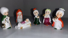 VERY RARE NAPCO Miniature Christmas Jesus Holy Family Wiseman Nativity Set picture
