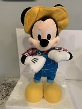 Disney Mickey Mouse E-I-OH Singing/Dancing Animated Plush Farmer 16” Tested See picture