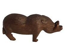 Vintage Hand Carved Wild Boar IronWood Large 12”.  Sculpture picture