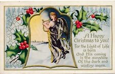 CHRISTMAS – Angel with Lyre - 1911 picture