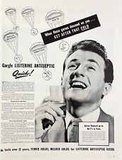 1947 Listerine Mouthwash Antisceptic Wall Art Bathroom Decor Vintage Print Ad picture