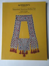 Sotheby's Important American Indian Art NEW YORK November 1988 picture
