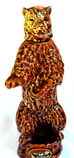 EZRA BROOKS STANDING GRIZZLY BEAR WHISKEY COLLECTIBLE 1968 BOTTLE DECANTER VNTG picture