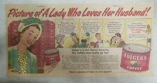 Folger's Coffee Ad: Lady Who Loves Her Husband  from 1949 7.5 x 15 Inch picture