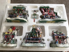 Garfield Danbury Mint Christmas Express Holiday train set. Opened never used. picture