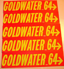 LOT of 5 Goldwater 64 Barry Goldwater Bumper Stickers- Original NOS picture