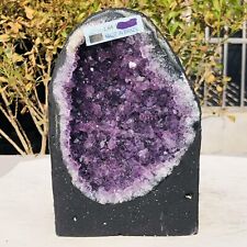3.57lb A+ Natural Amethyst Geode Quartz Crystal Cluster Cathedral Energy healing picture