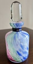 Vintage Lavorazione T Murano Blown Glass Perfume Bottle w/Stopper Made In Italy picture