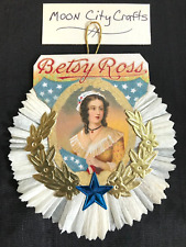 Antique Look Scrap  Ornament,  Patriotic,  BETSY  ROSS,  4th of JULY,  Handmade picture