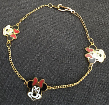 Vintage 1980s Minnie Mouse Disney Charm Bracelet ~ Made in Taiwan picture