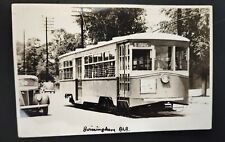 Rare 1935 REAL PHOTO POST CARD Birmingham RPPC ALABAMA AL TROLLEY Streetcar TRAM picture