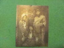 Antique Family Tin Type Photo with Military Man Holding Firearm. 5
