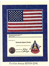 NASA STS-1 Director Letter & Flag Litho - Memento to KSC Team Members picture