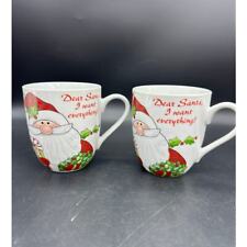 Fitz and Floyd SANTA'S BIG DAY Dear Santa, I want everything Ceramic Mug Cup-2 picture