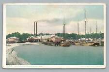 Point Oyster Houses BILOXI Mississippi Antique Fishing Detroit Pub Postcard 1906 picture