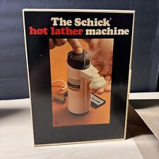 Vintage 1970's The Schick Hot Lather Machine - Shaving Cream Set - Refill Props picture