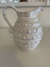 Juliska Berry And Thread White Ceramic 7.5” Pitcher picture