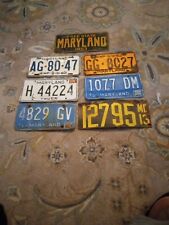 Maryland License Plate Lot Including 1913 Porcelain Plate  picture