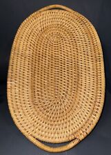 Vintage Rattan Wicker Shallow Basket/tray picture