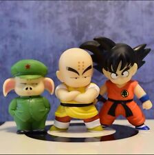3 Pcs Anime Dragon Ball Z Childhood Goku Krillin Oolong Action Figure Toy Gift picture