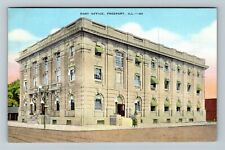Freeport IL-Illinois, United States Post Office, Outside Vintage Postcard picture