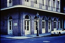 c1960s New Orleans~Toulouse Street~MGA Classic Sports Car~VTG Color 35mm Slide picture