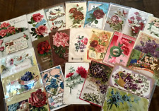 Lot of 23 Antique~ BIRTHDAY~Greetings Postcards with Roses & Flowers~k-64 picture