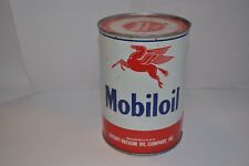 1950's Socony-Vacuum Mobiloil Outboard Metal 1 Quart Can - Full picture