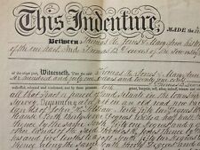 1857 antique DEED west pikeland cester pa THOS JONES to THOS DEWEES west vincent picture