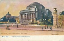 NEW YORK CITY - Flower Signed Columbia University The Library - udb (pre 1908) picture