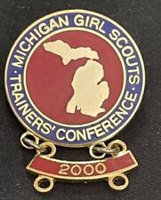 REDUCED NEW Vintage Girl Scouts TRAINERS’ CONFERENCE PIN MICHIGAN 2000 picture